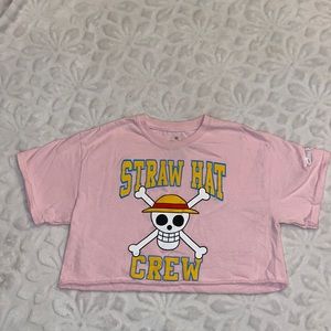 On Piece Straw Hat Crew Crop Top